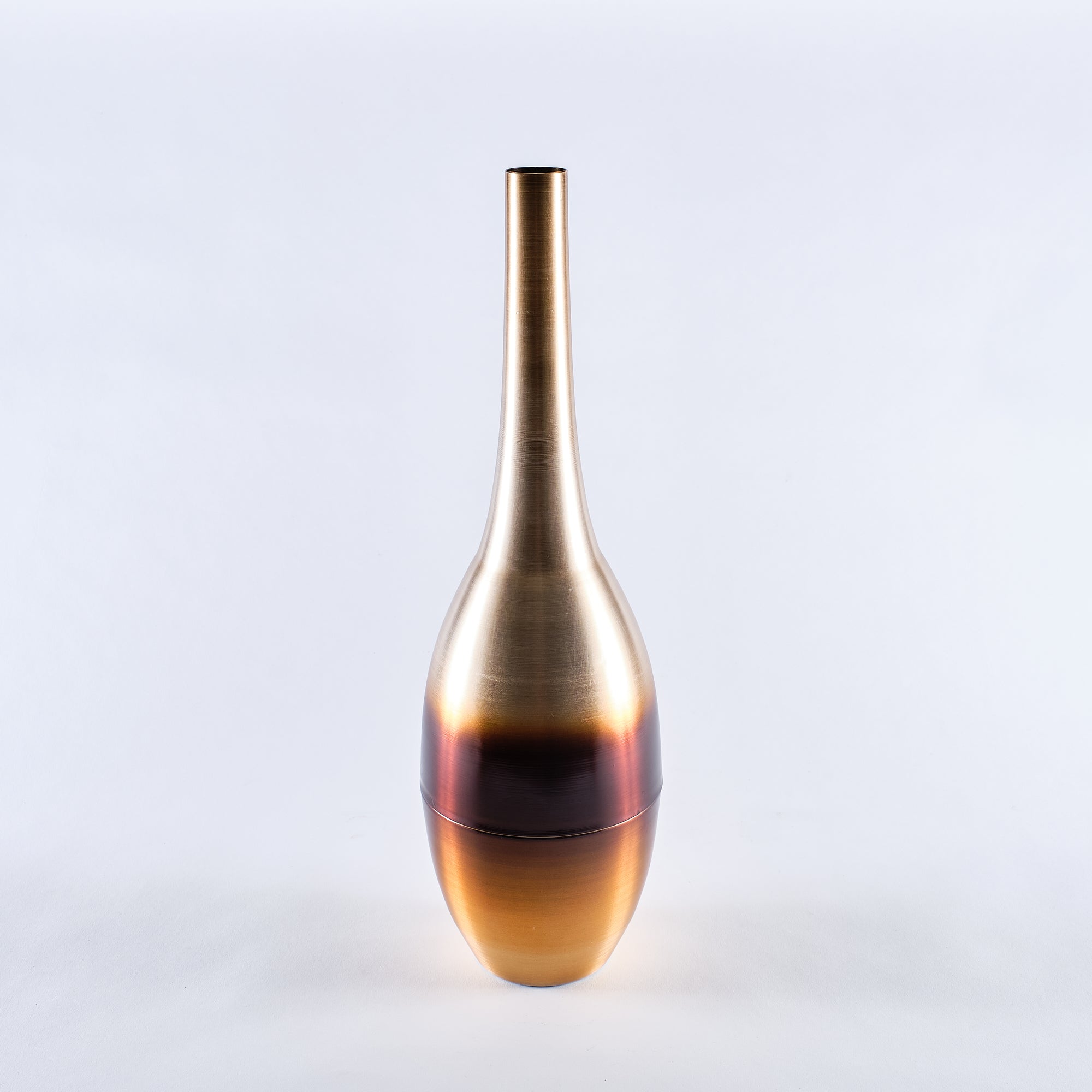 Babette Holland Spun Aluminum/Gold Metal Tall Vase