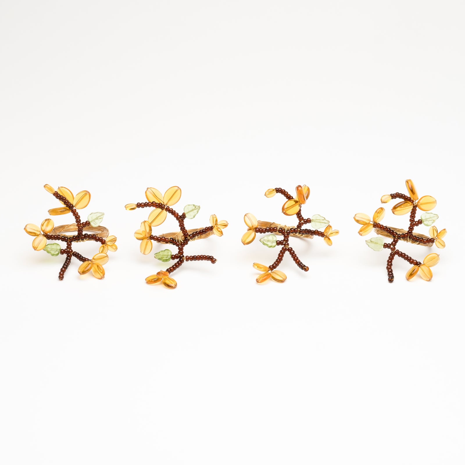 Flowering Branch Napkin Ring Set/4