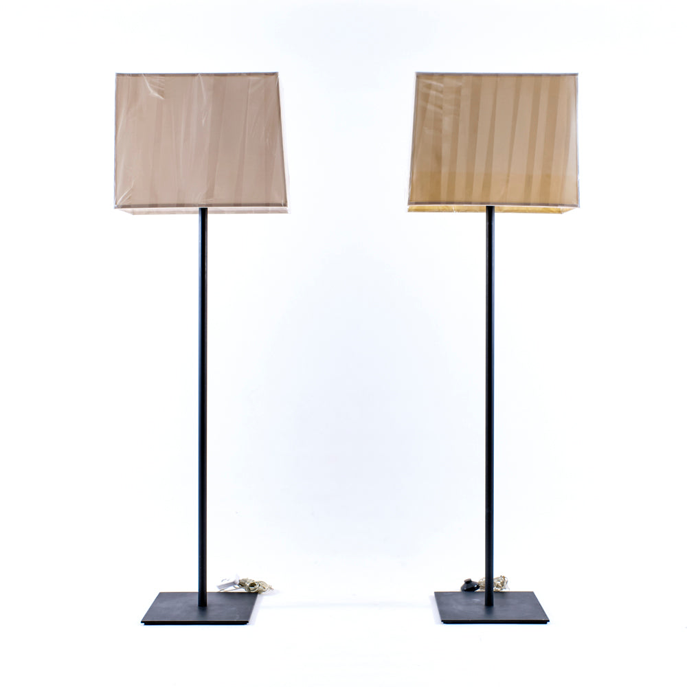 Metal Floor Lamps - Pair