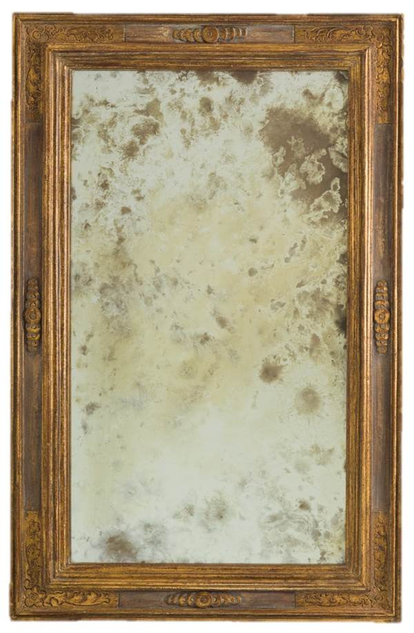 Petite Mirror Italian Silver & Tudor Wash