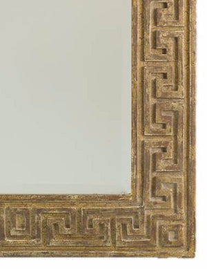 Petite Mirror Florentine Wash, Ivory Wood & Crackle Poly