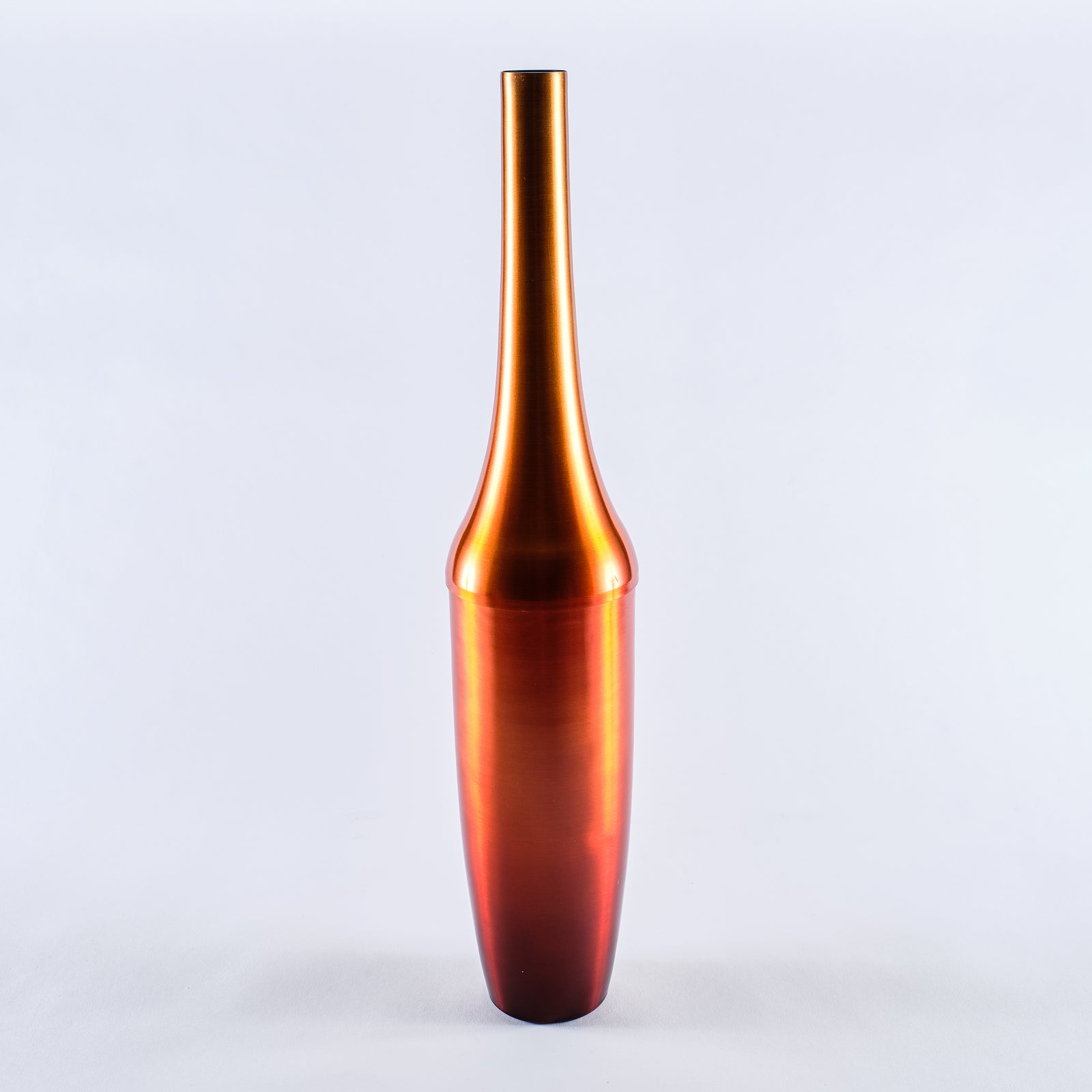 Babette Holland Spun Aluminum/Orange Metal Tall Vase